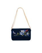Fable England Sophia Nightingale Embroidered Velvet Clutch