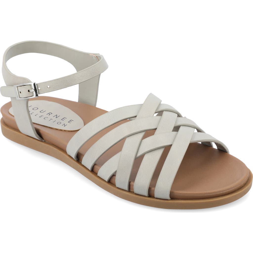 Journee Collection Kimmie Ankle Strap Sandal In Grey