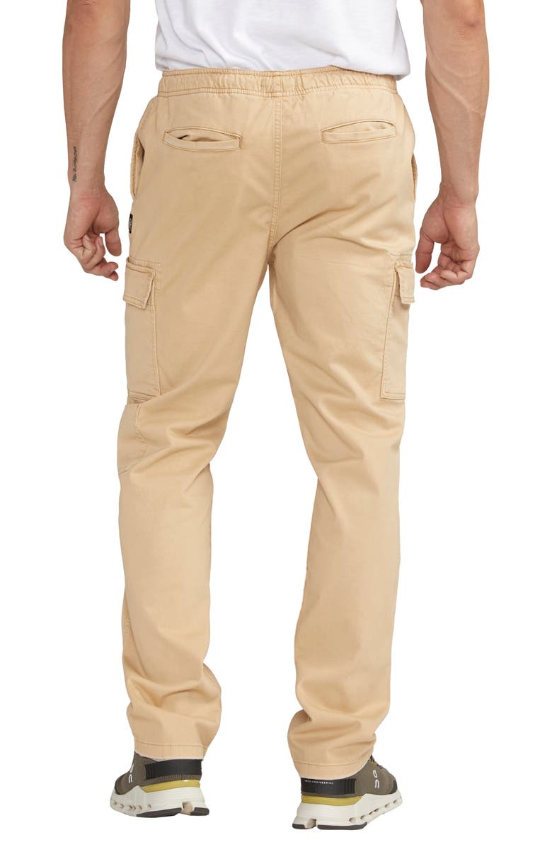 Silver Jeans Co. Pull-On Twill Cargo Pants, Alternate, color, Light Khaki