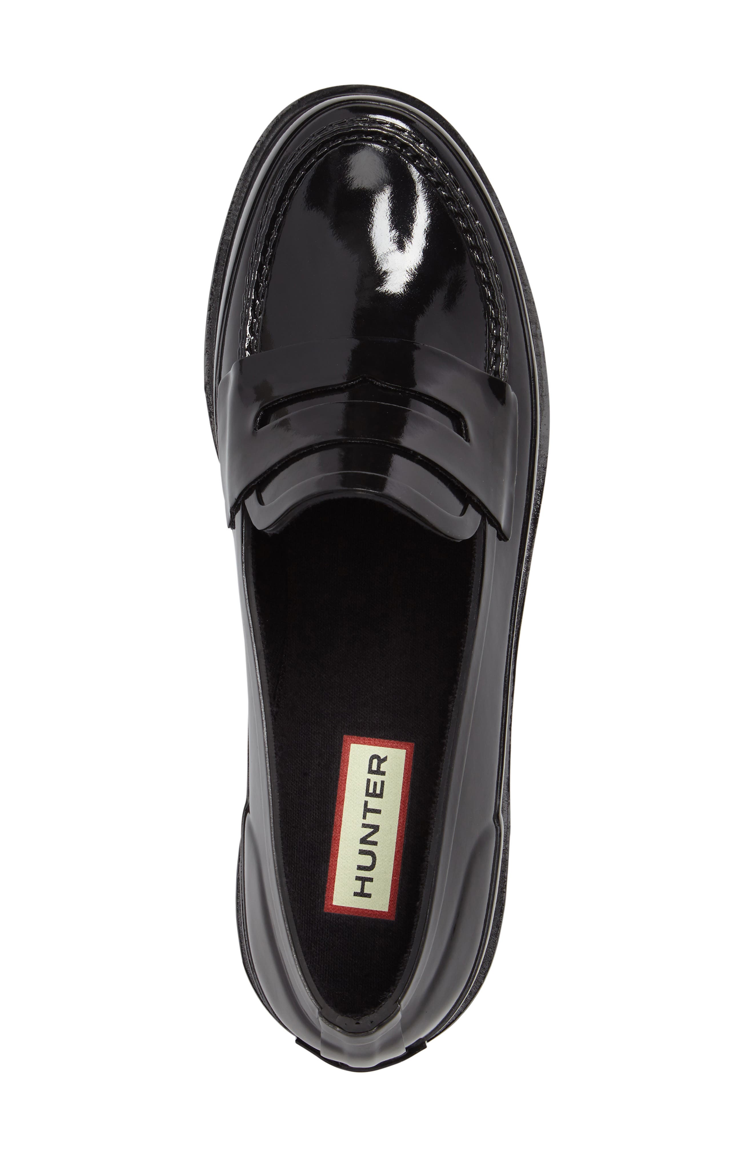 Original Waterproof Rubber Penny Loafer, Alternate, color, BLACK