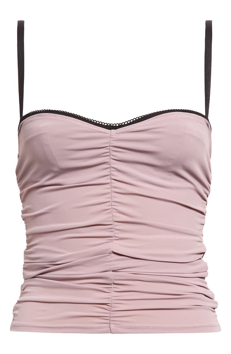 Miaou Renzo Ruched Mesh Tube Top, Alternate, color,