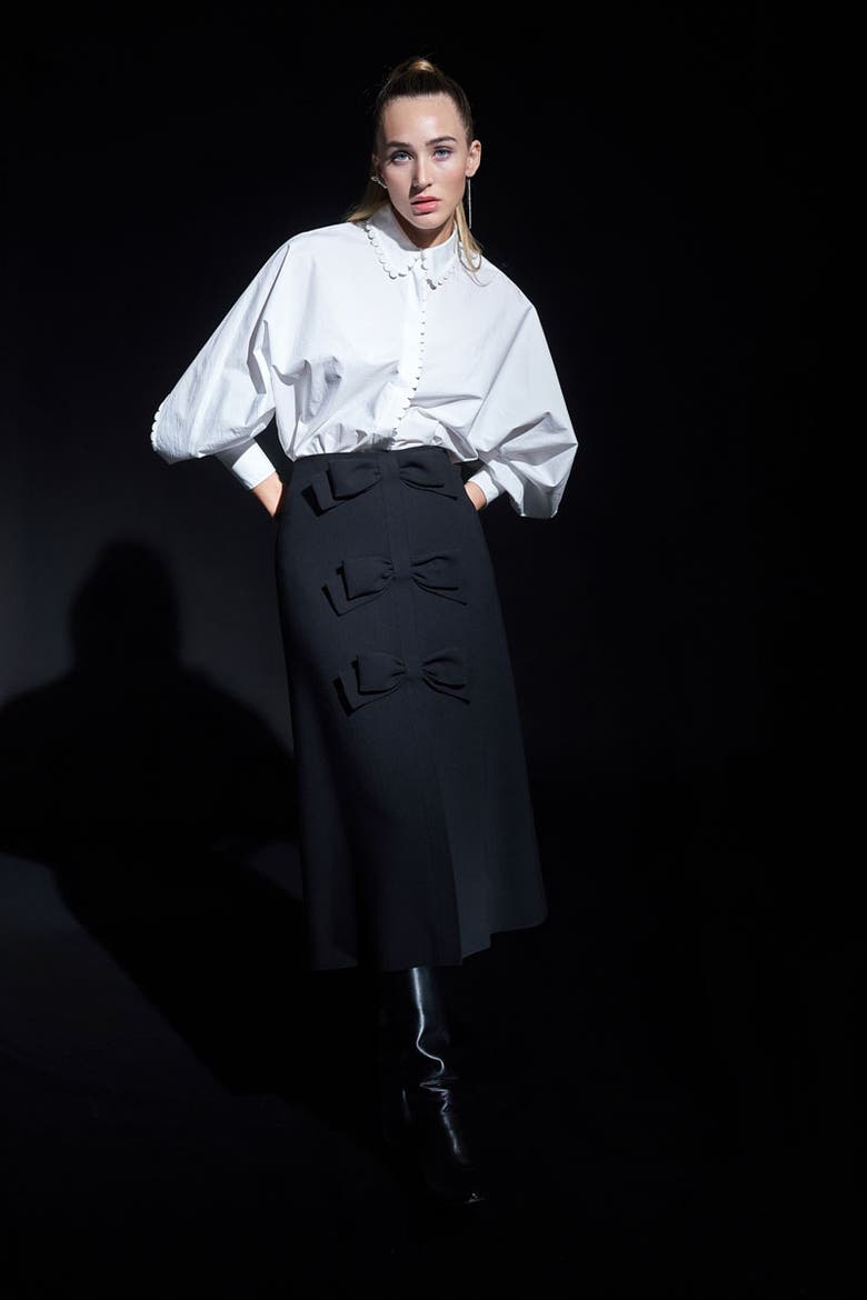 Cotton Poplin Blouse With Slits, Alternate, color, White