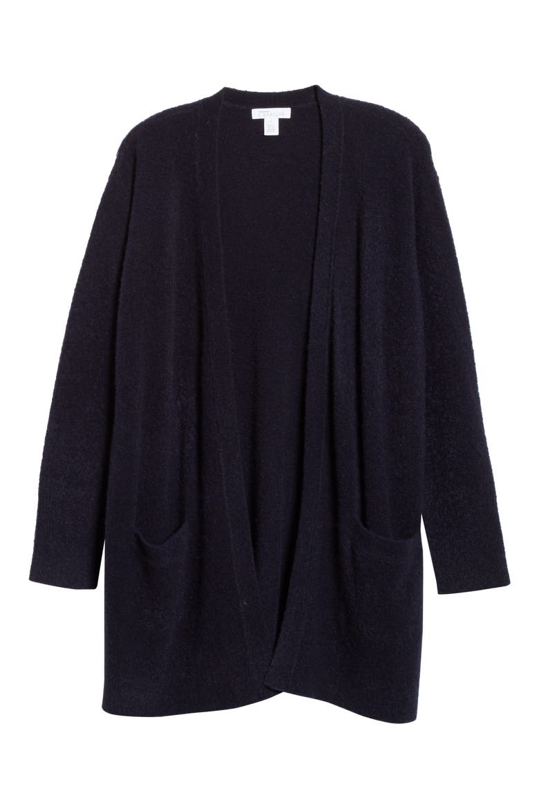 Cashmere Blend Cardigan, Alternate, color, NAVY NIGHT