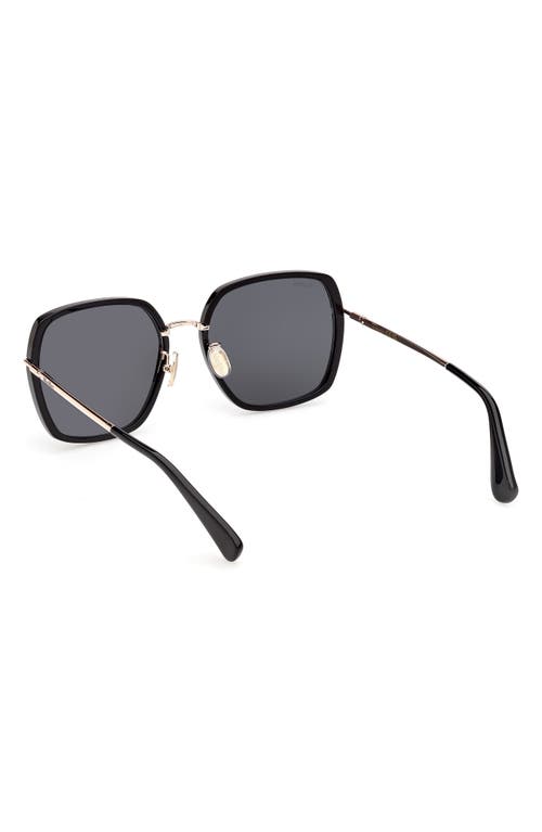 Max Mara 57mm Square Sunglasses In Black