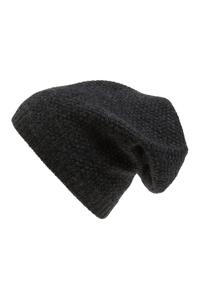 Knit Beanie, Main, color, CHARCOAL