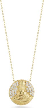 SPHERA MILANO Cubic Zirconia Buddha Pendant Necklace