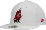 New Era Men's New Era White Tampa Bay Buccaneers Omaha Alternate Logo 59FIFTY Fitted Hat