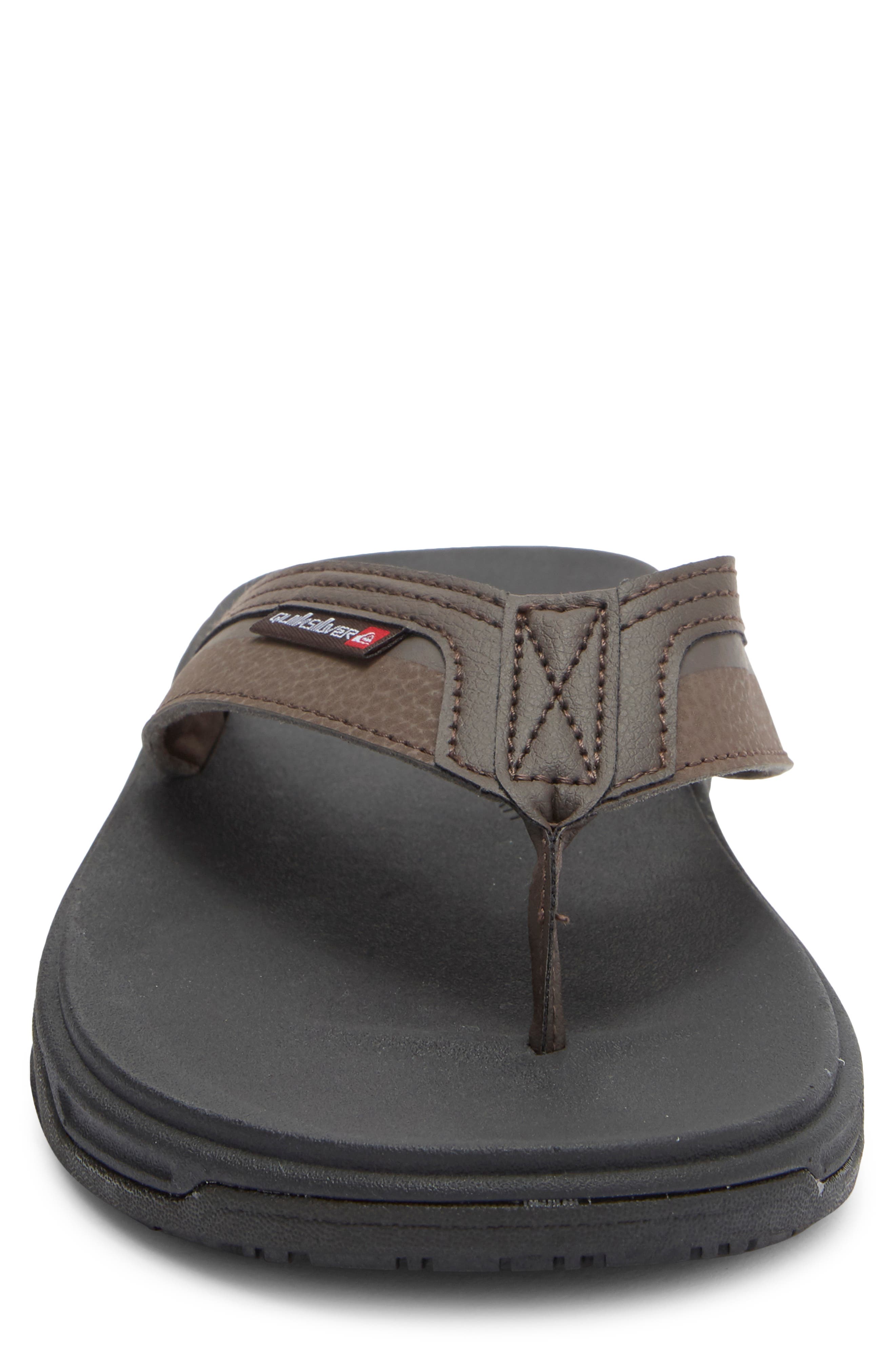 Dylan Deluxe Flip Flop, Alternate, color, DARK BROWN/ BLACK TRIM