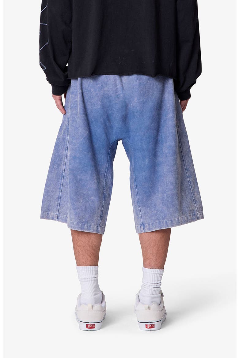 Ultra Baggy Stripe Cotton Twill Shorts, Alternate, color, WASHED BLUE