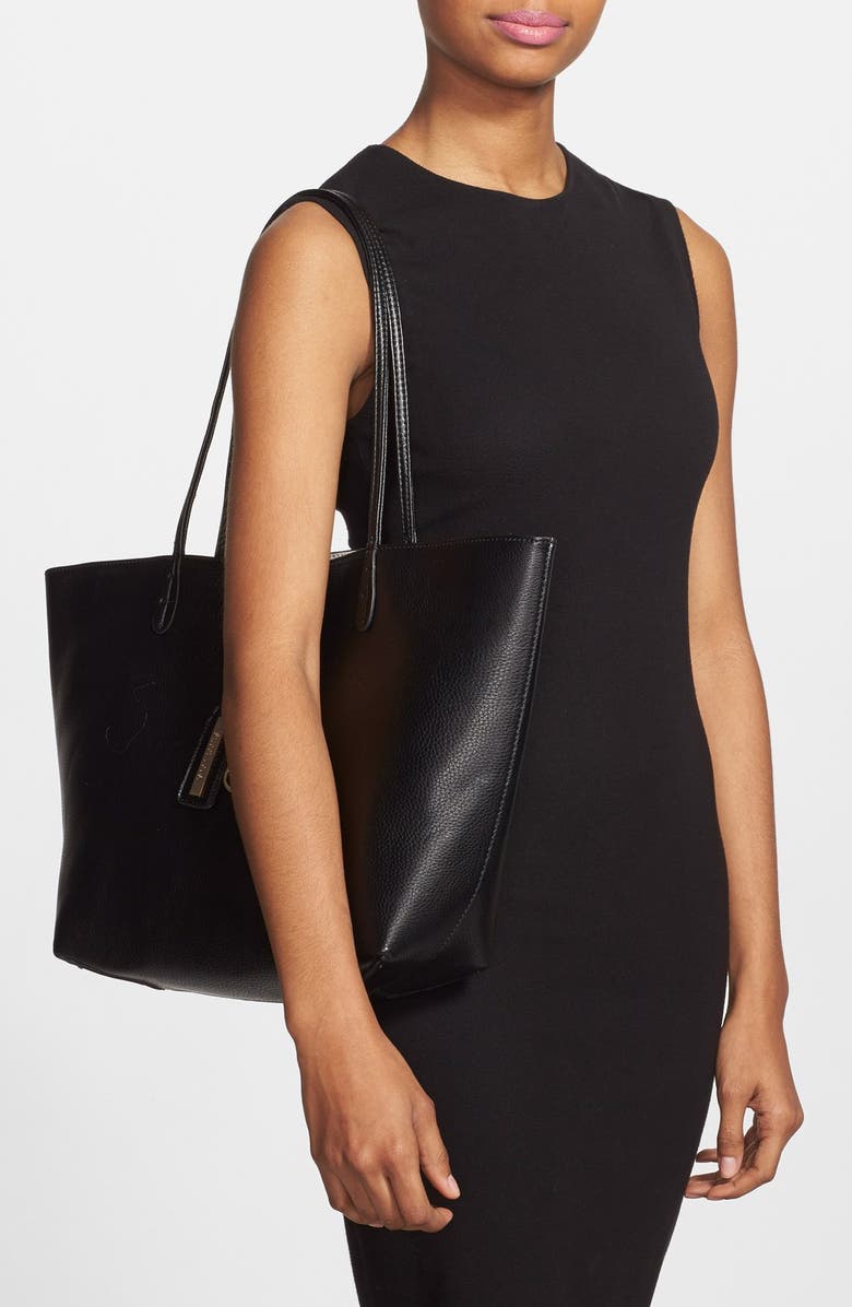 Street Level Reversible Faux Leather Tote, Alternate, color,