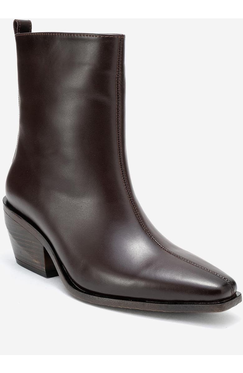 Forever & Always Shoes Lexia Leather Western Boot, Main, color, Brown