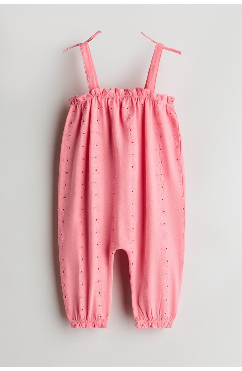 H&M Cotton Romper Suit, Main, color, Hot Pink