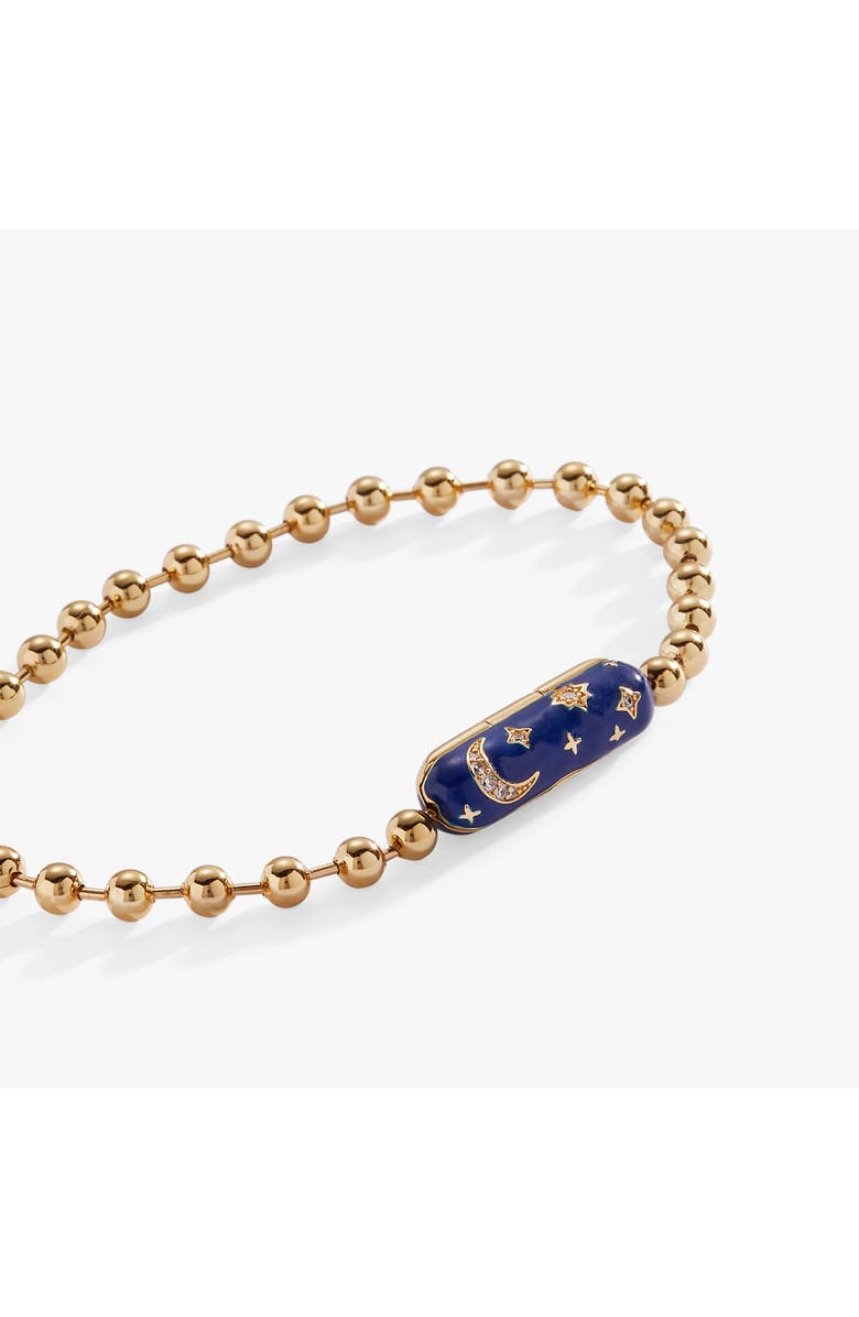 Alex and Ani Ball Chain Barrel Closure Bracelet with Starry Night, Main, color, Gold