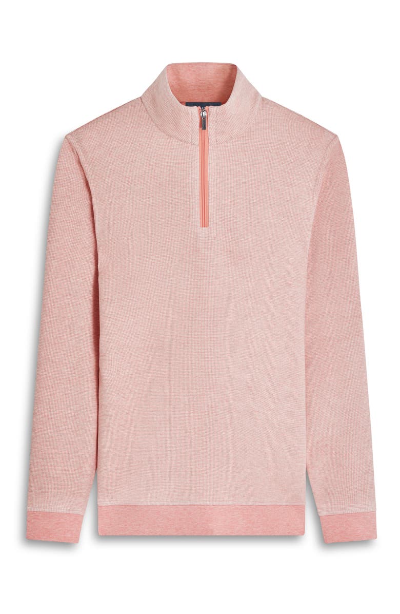 Bugatchi Quarter Zip Pullover, Alternate, color, Salmon