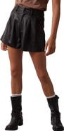 WISHLIST Faux Leather Pleated Shorts