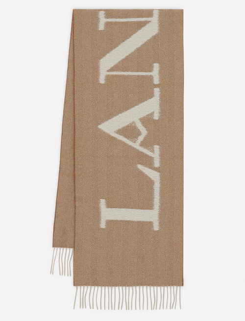 Lanvin Signature Fringed Wool Scarf