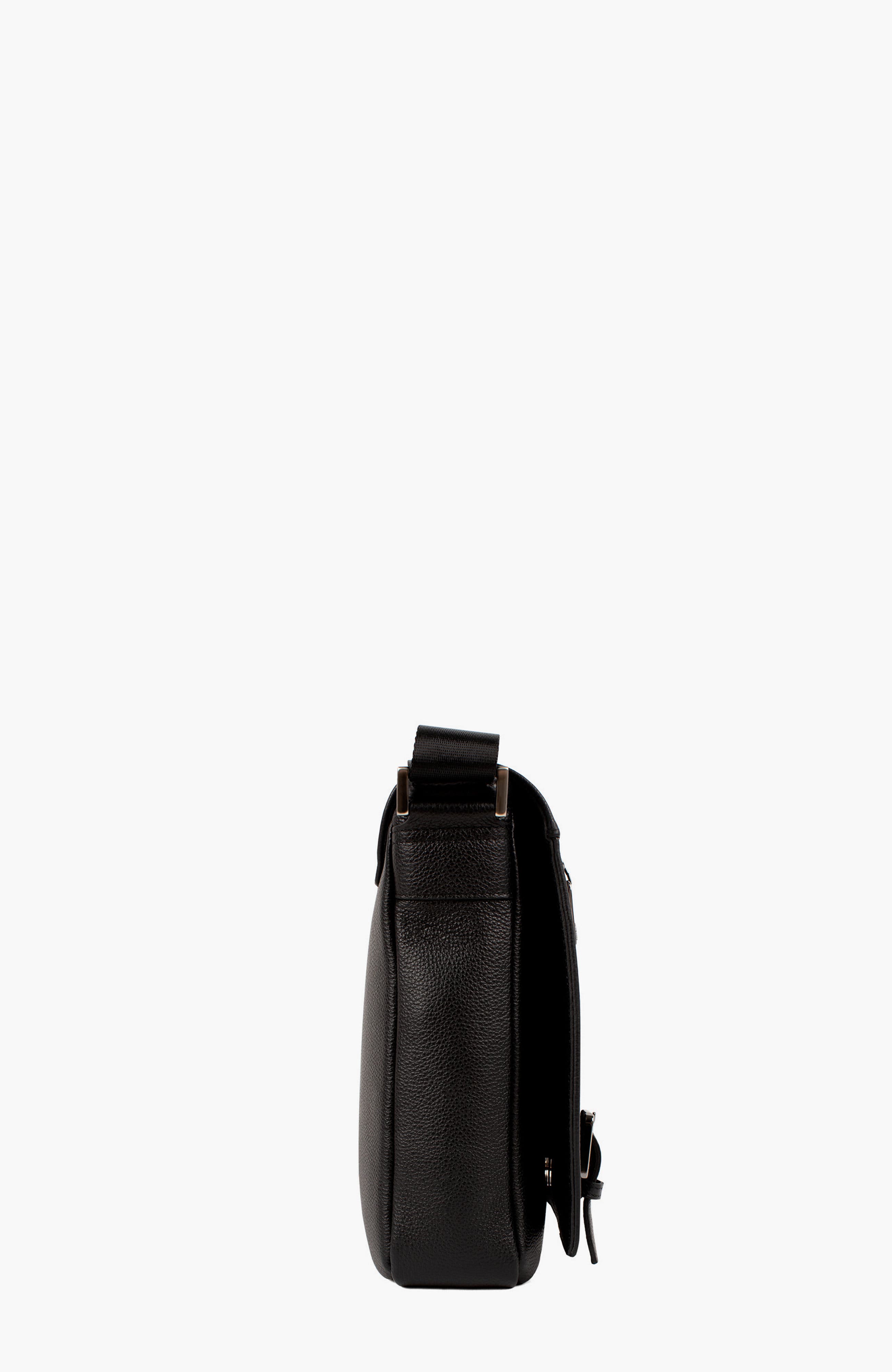 El Cavaleiro Leather Messenger Bag 65, Alternate, color, Black