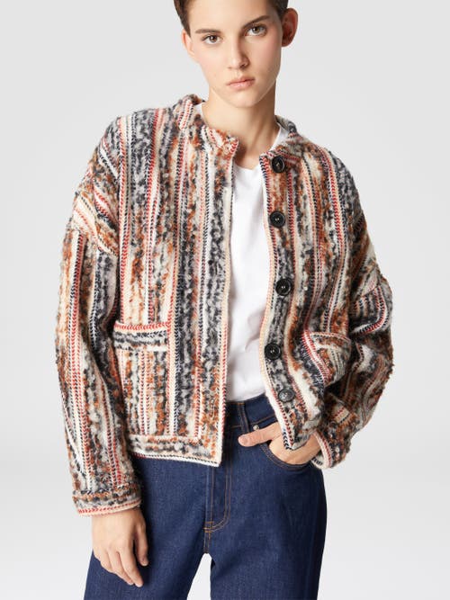 MISSONI MISSONI STRIPED WOOL, MOHAIR AND ALPACA BLEND JACKET 
