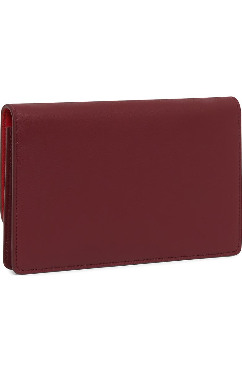 Mansur Gavriel Leather Crossbody Wallet, Alternate, color, Claret