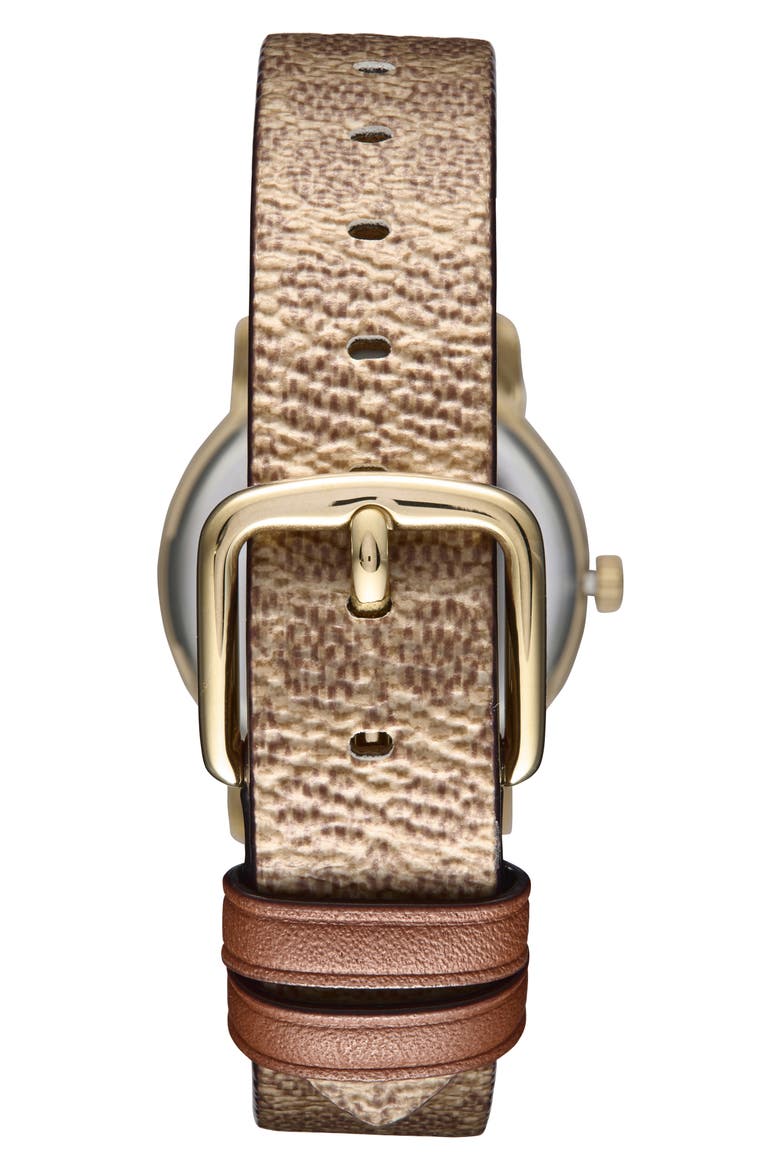 Grand Leather Strap Watch, 36mm, Alternate, color, SILVER WHITE