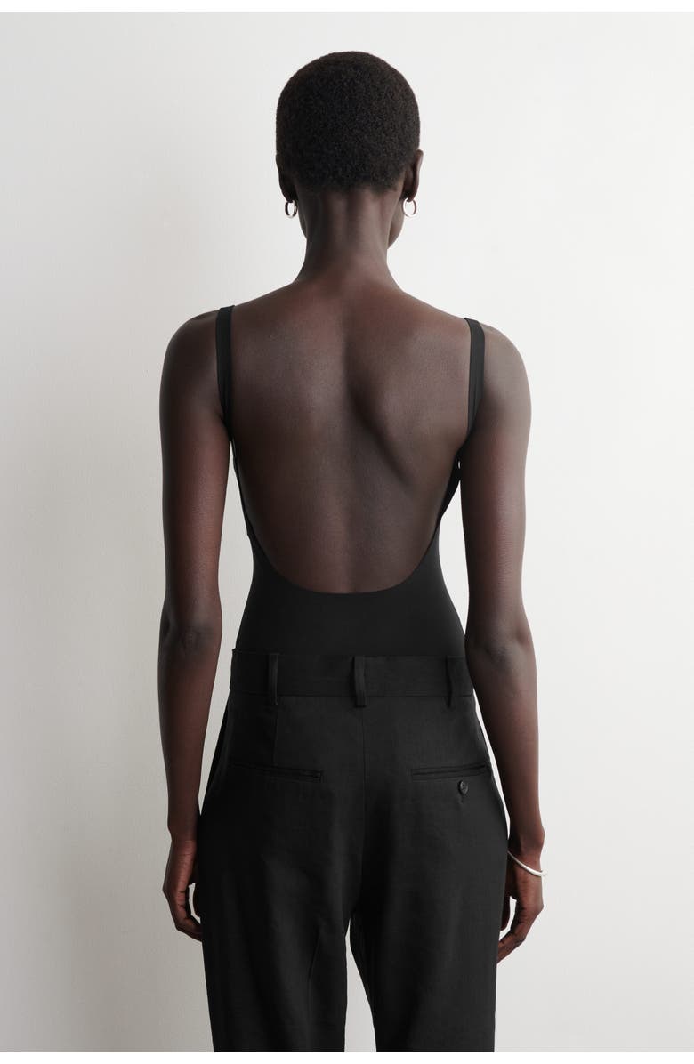 COS Technical Jersey Bodysuit, Alternate, color, Black