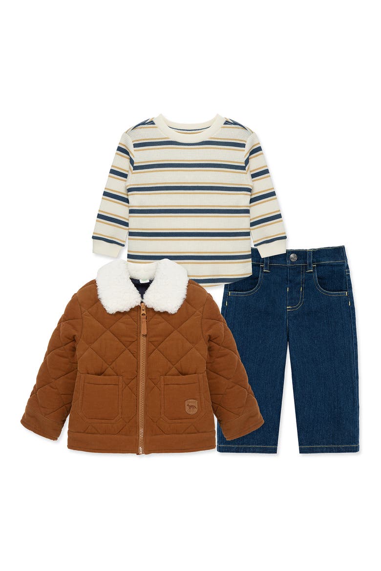 Corduroy 3-Piece Jacket Set, Main, color, TAN