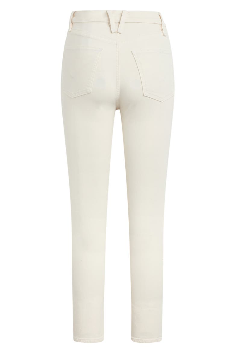Harlow Ultrahigh Waist Ankle Cigarette Jeans, Alternate, color, DESTRUCTED ECRU