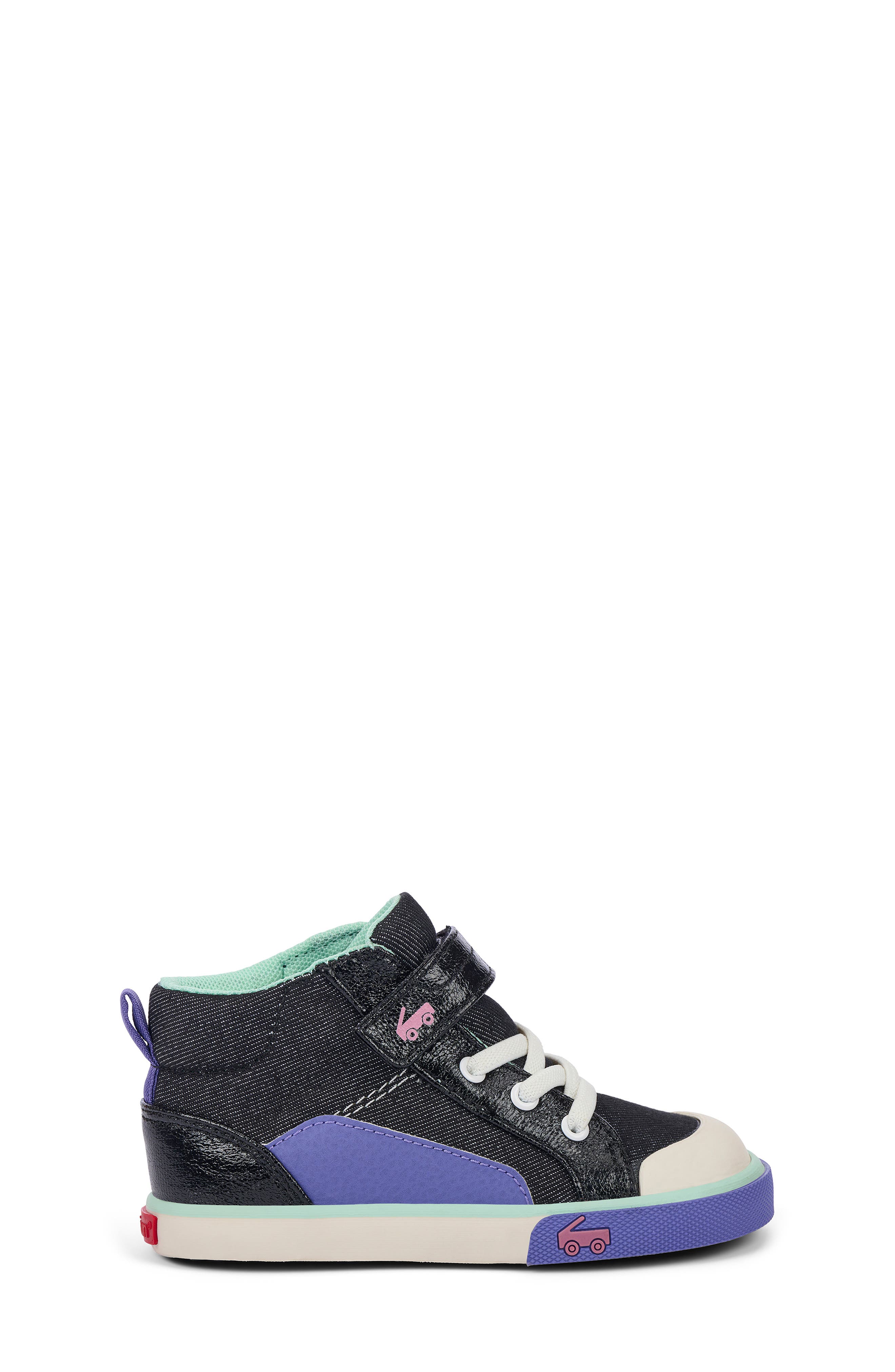 See Kai Run Kids' Dayton High Top Sneaker, Alternate, color, Black Denim
