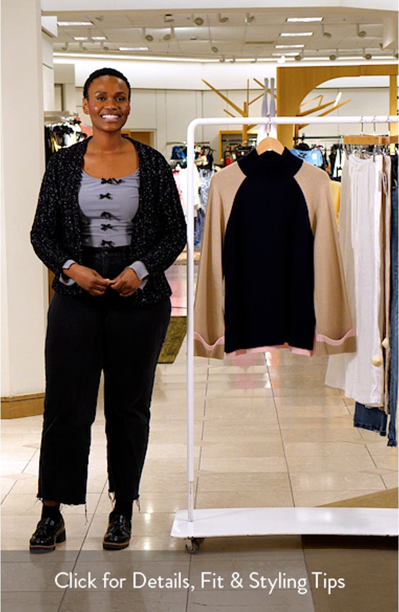 Wren Colorblock Mock Neck Sweater, sales video thumbnail