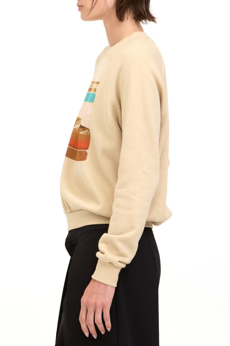 Checked Out Graphic Sweatshirt, Alternate, color, CAMEL