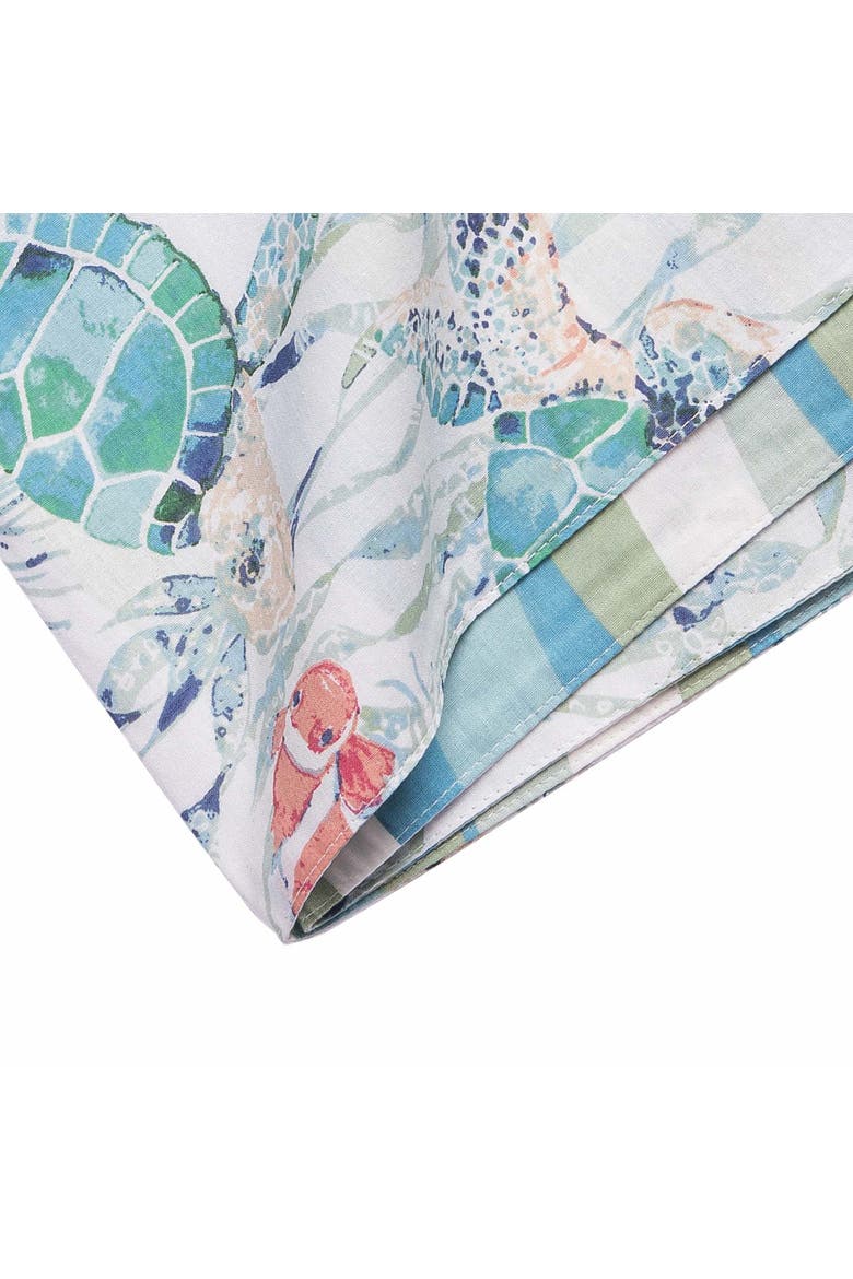 Sea Turtle Cove Cotton Napkin, Alternate, color, Pink