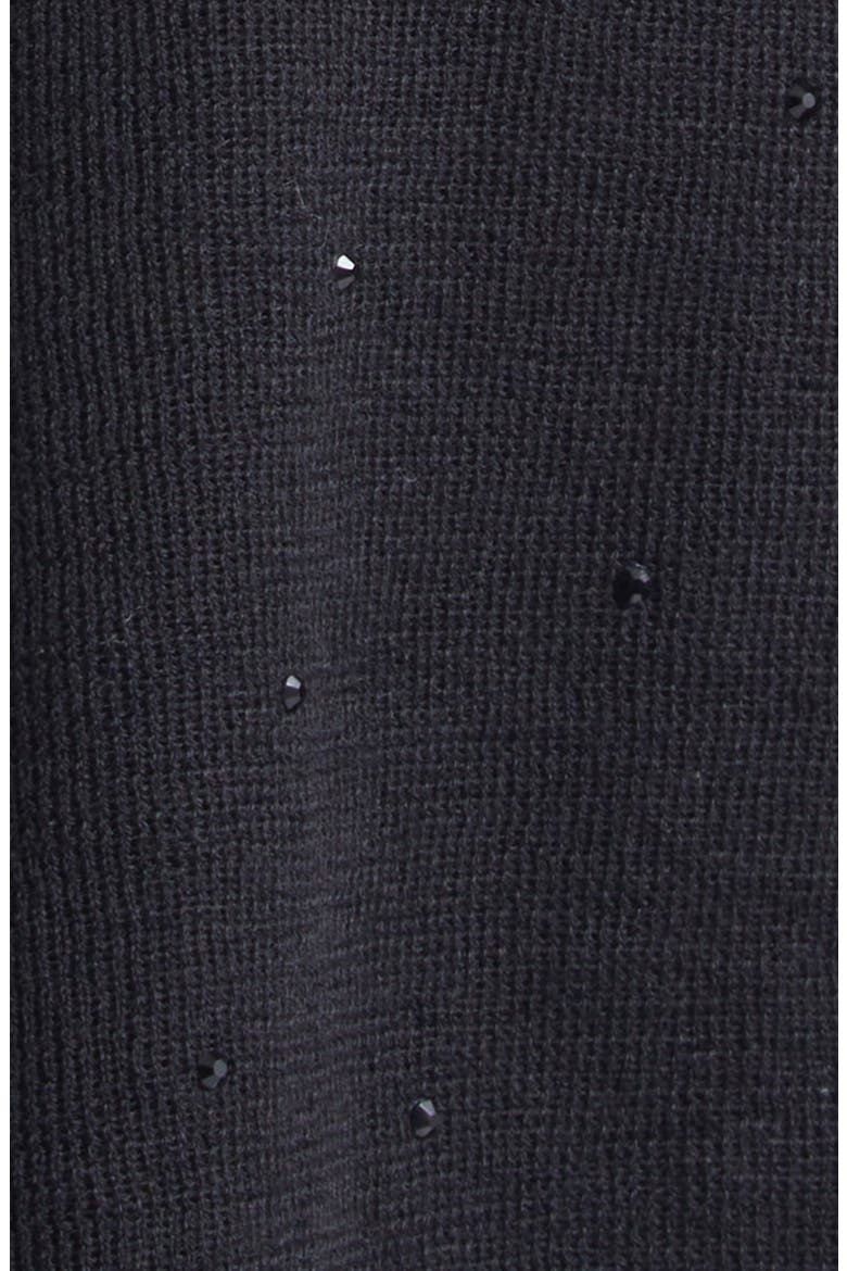 Girly Crystal Rib Waist Shorts, Alternate, color, BLACK