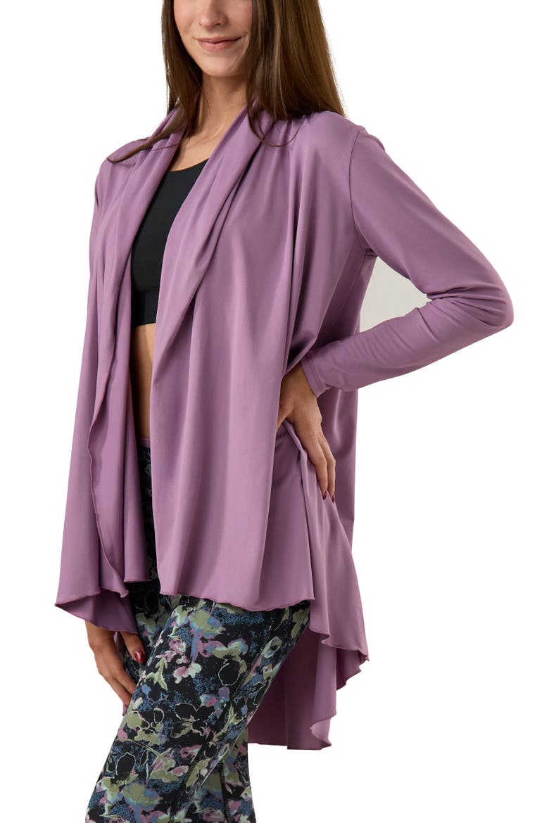 Hooded Resort Wrap, Alternate, color, Grape