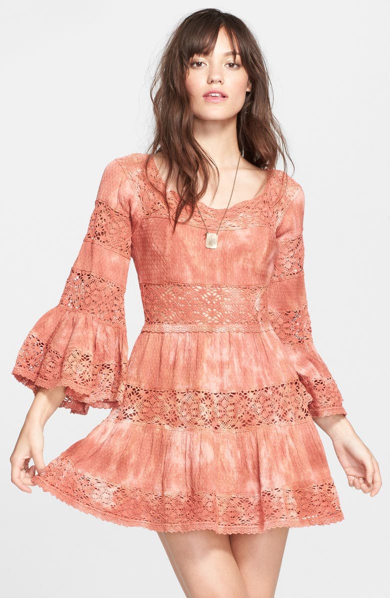 Free People 'Pippa' Gauze Fit & Flare Dress, Main, color, 