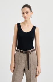 Brunello Cucinelli Ribbed jersey top