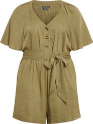 City Chic Brielle Belted Romper