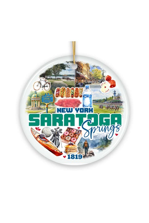 Saratoga Springs New York 1819 Ornament - Version 1