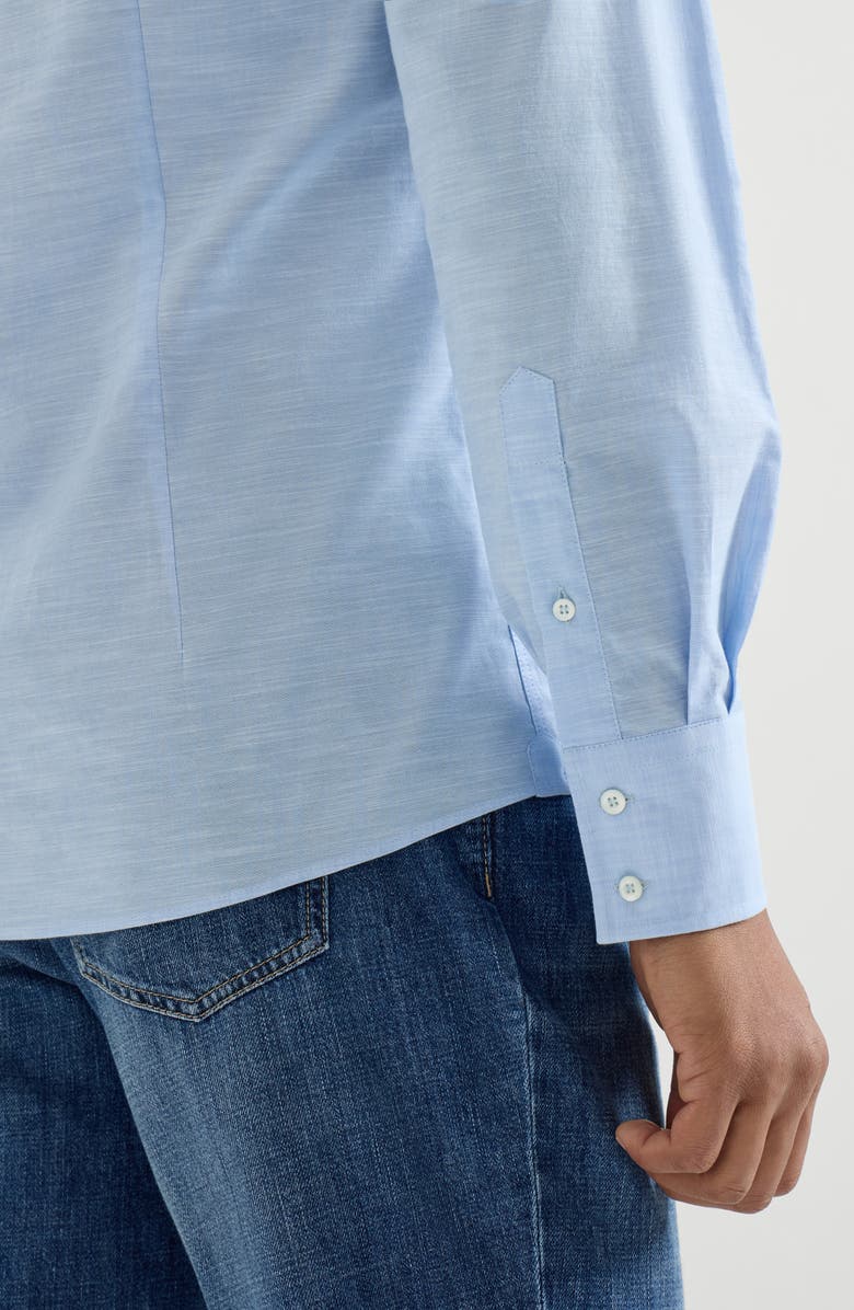 Brunello Cucinelli Oxford shirt, Alternate, color, Azure