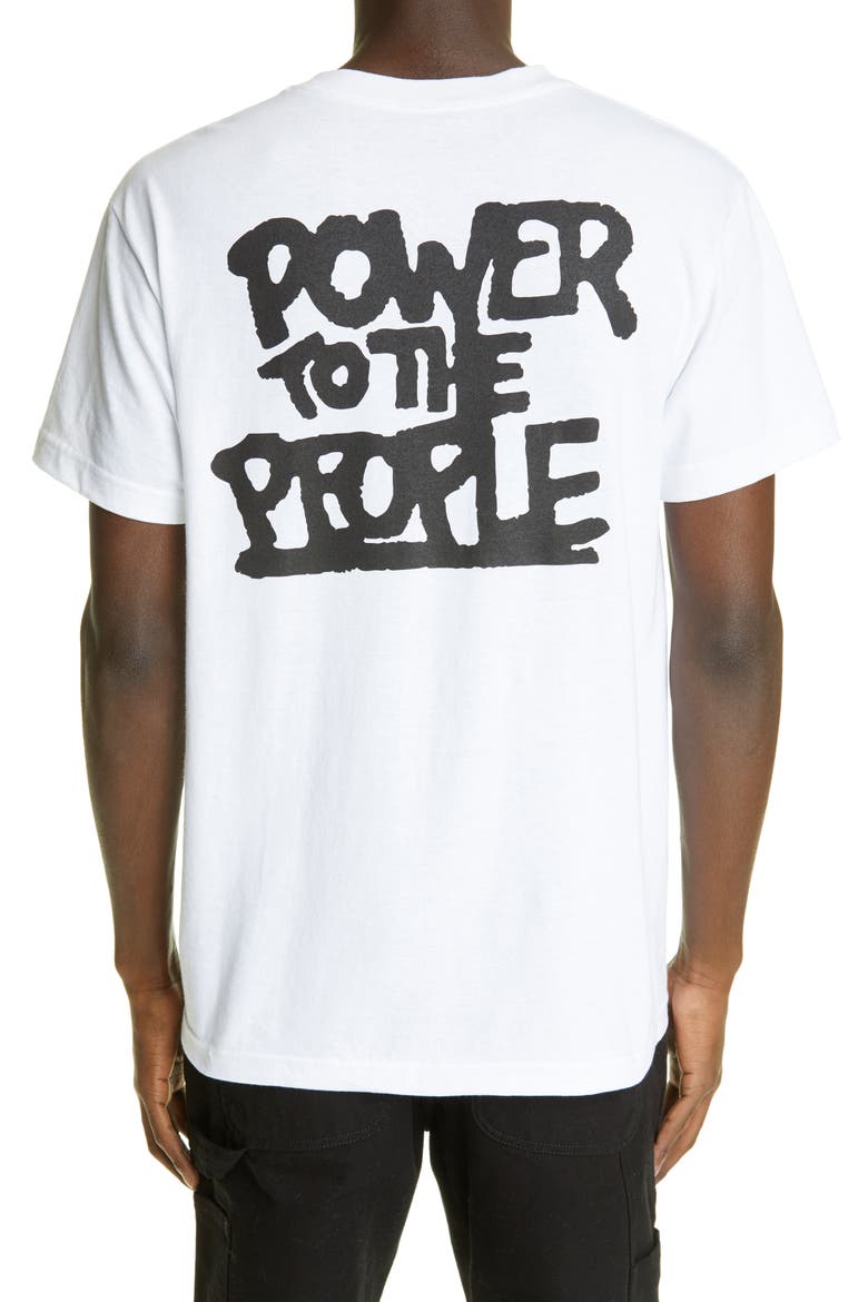 Power to the People Cotton Graphic Tee (Nordstrom Exclusive), Alternate, color, WHITE