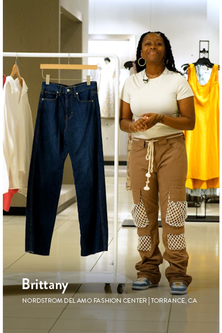 Taylor Raw Hem High Waist Wide Leg Jeans video