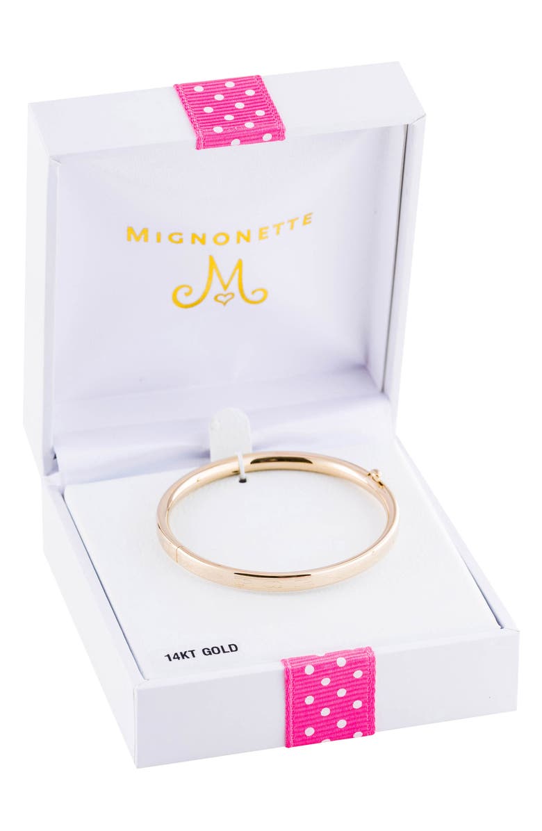 Mignonette 'Alpha Baby' Gold Bracelet, Alternate, color, Gold