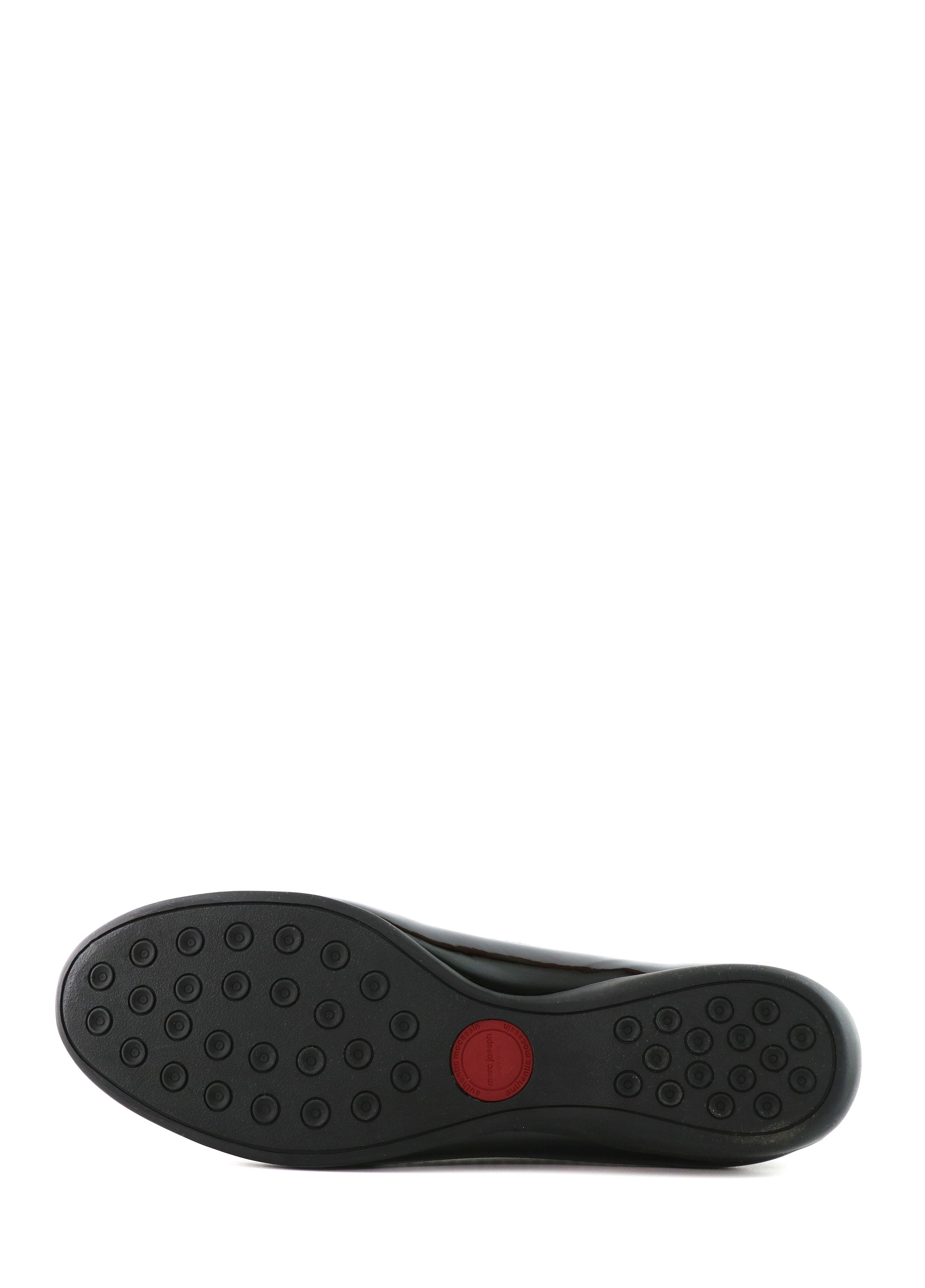 Carter Road Slip On Leather Buckle Loafer, Alternate, color, Black Soft Patent Leather