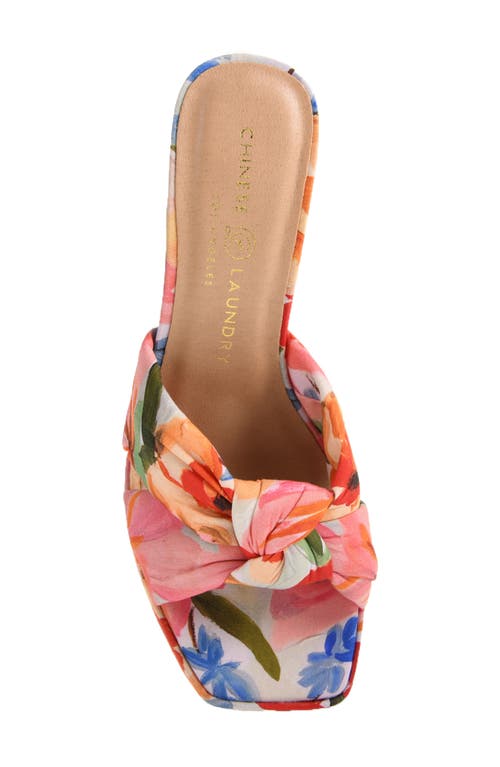 Chinese Laundry Gwinn Platform Slide Sandal In Red Multi