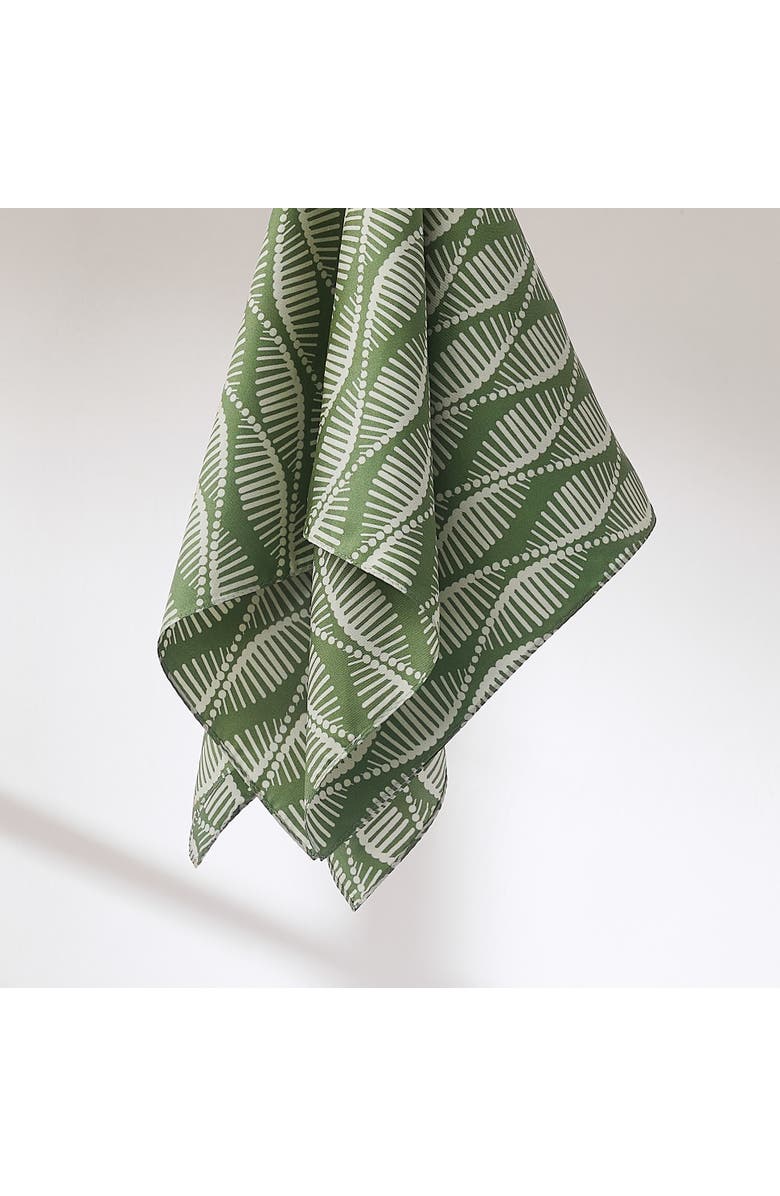 Chuks Collins x Lush Decor Shadow Bloom Silk Scarf, Alternate, color, Green/Cream