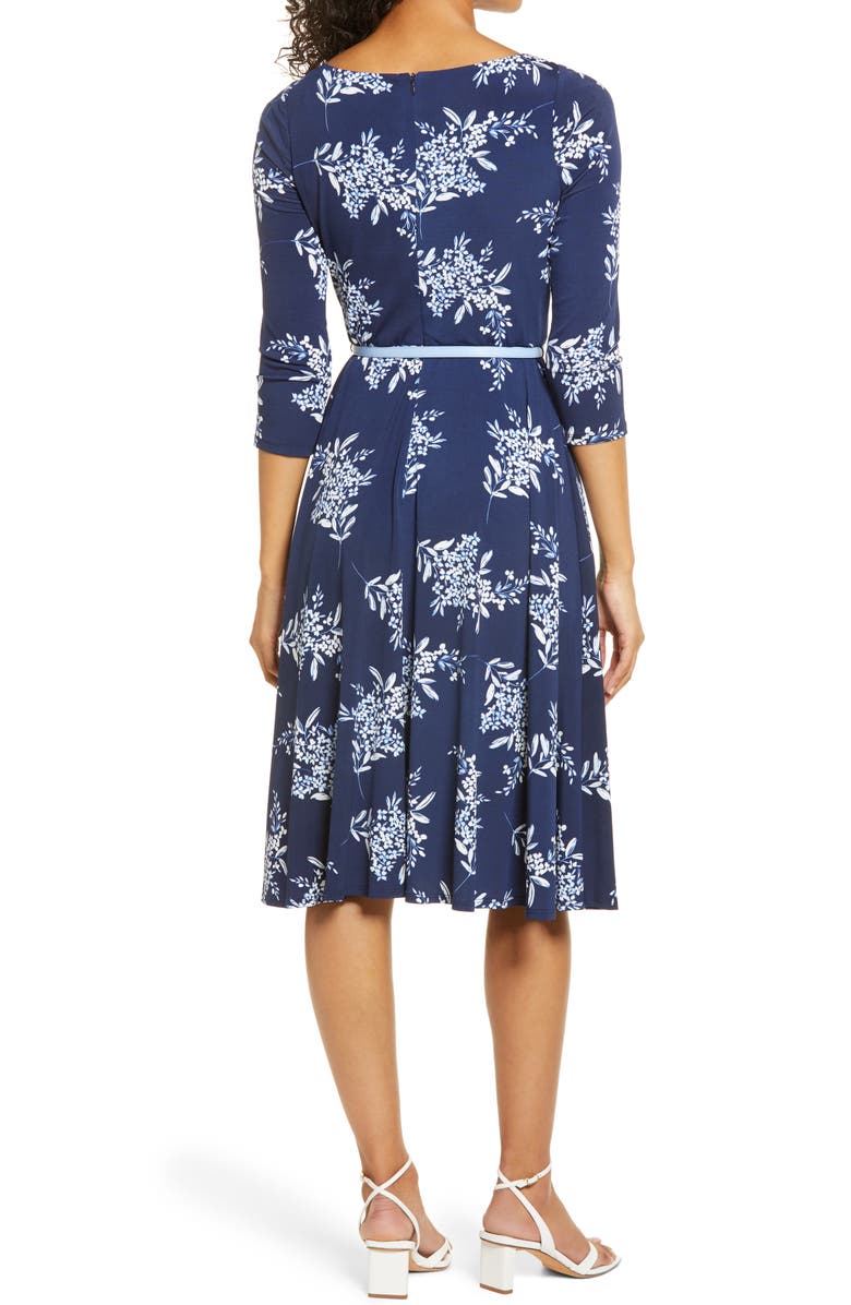 Harper Rose Belted Long Sleeve Dress, Alternate, color,