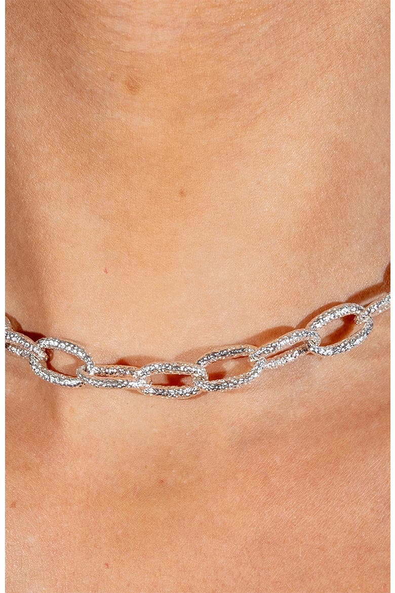 Hula Linked Necklace, Alternate, color, Sterling Silver