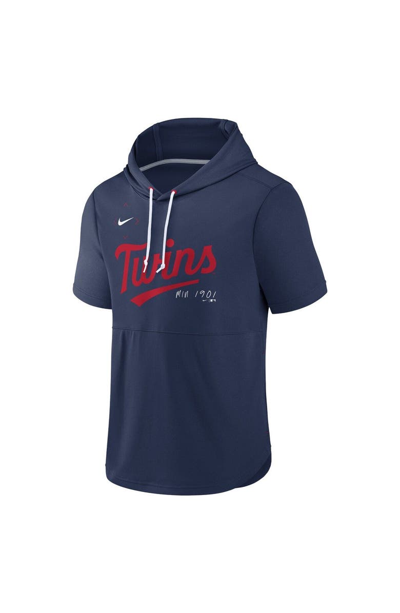 Nike Men's Nike Navy Minnesota Twins Springer Short Sleeve Team Pullover Hoodie, Alternate, color, Navy