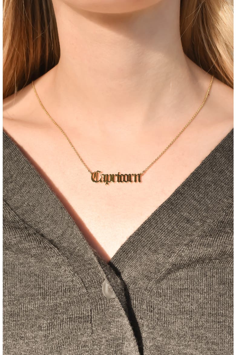 Zodiac Pendant Necklace, Alternate, color, GOLD - CAPRICORN