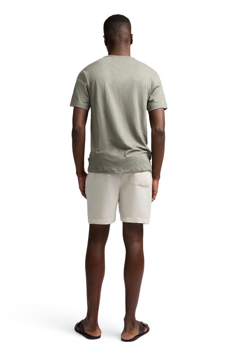 Pigment Dye Linen Pull On Short, Alternate, color, Bone
