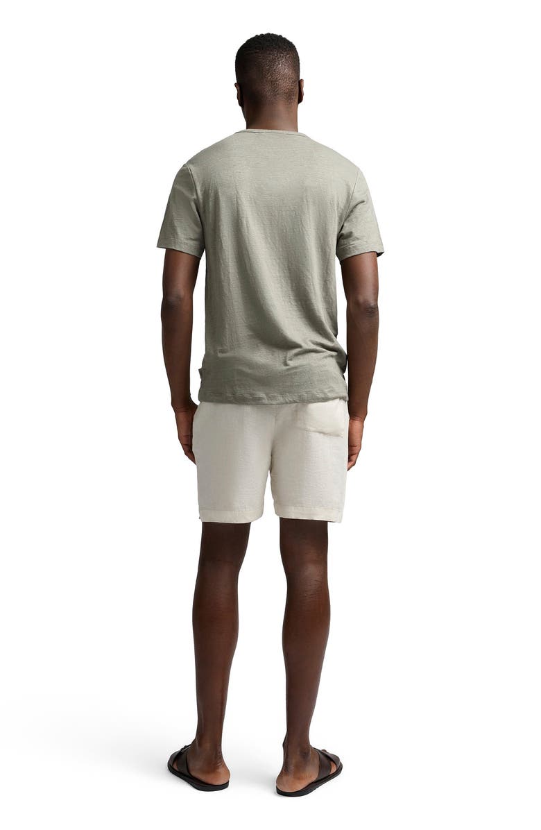 Onia Pigment Dye Linen Pull On Short, Alternate, color, Bone